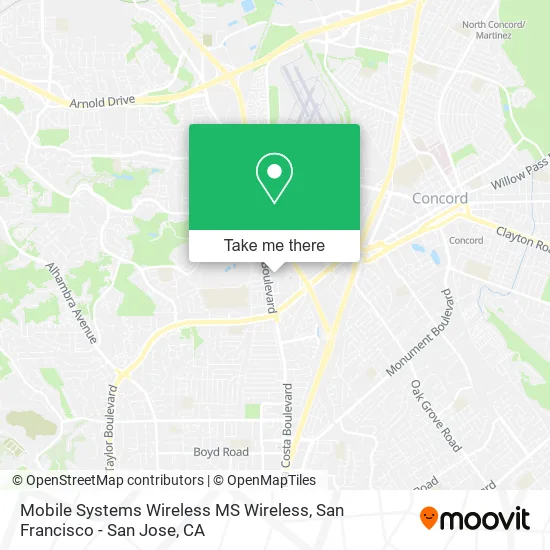 Mapa de Mobile Systems Wireless MS Wireless