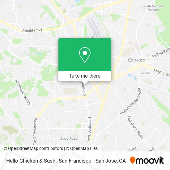 Mapa de Hello Chicken & Sushi