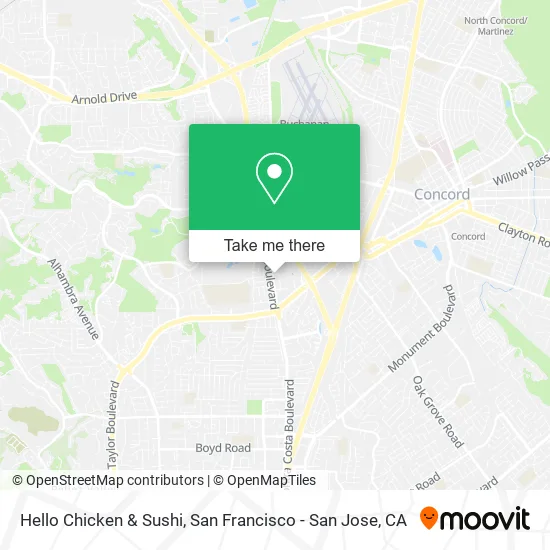 Mapa de Hello Chicken & Sushi