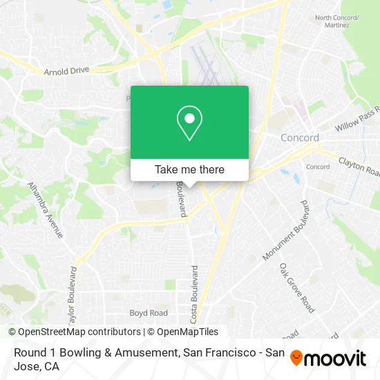 Round 1 Bowling & Amusement map