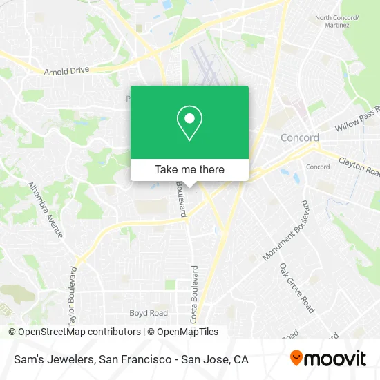 Mapa de Sam's Jewelers