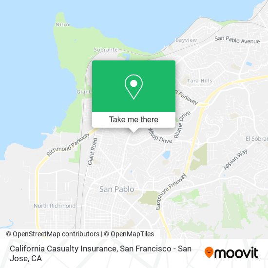 California Casualty Insurance map