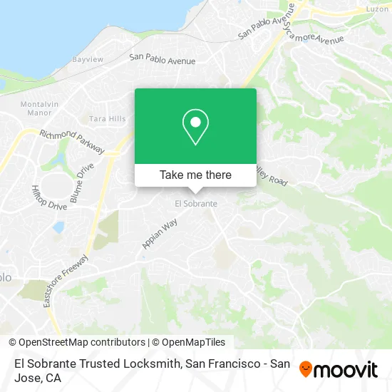 Mapa de El Sobrante Trusted Locksmith