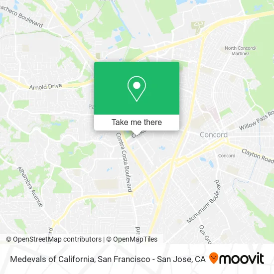 Mapa de Medevals of California
