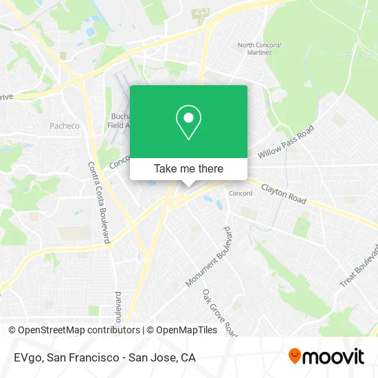 Mapa de EVgo