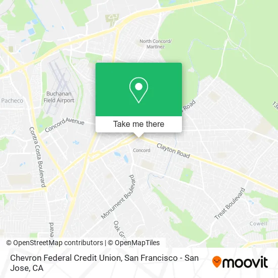 Chevron Federal Credit Union map
