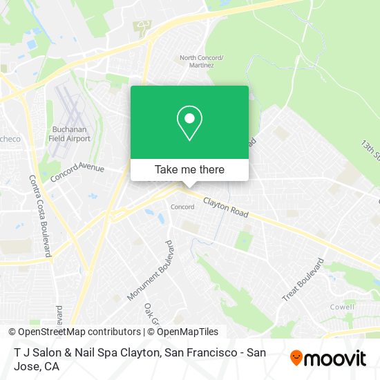Mapa de T J Salon & Nail Spa Clayton