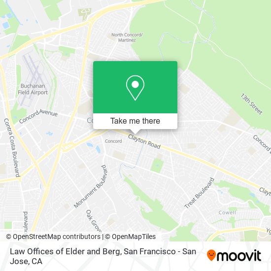 Law Offices of Elder and Berg map