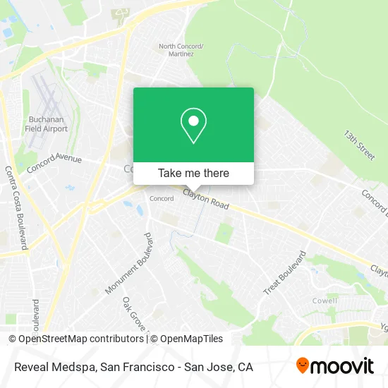 Reveal Medspa map