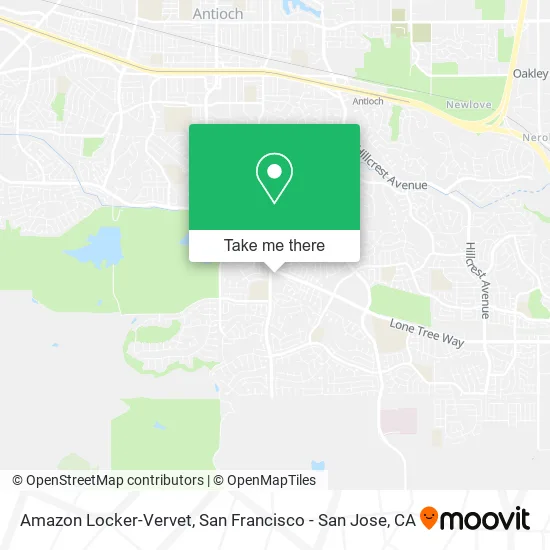 Mapa de Amazon Locker-Vervet