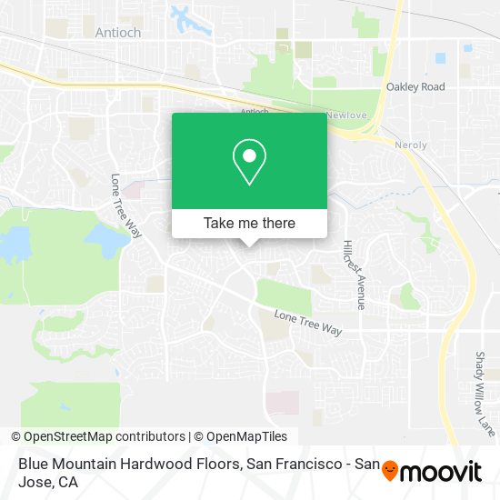 Blue Mountain Hardwood Floors map