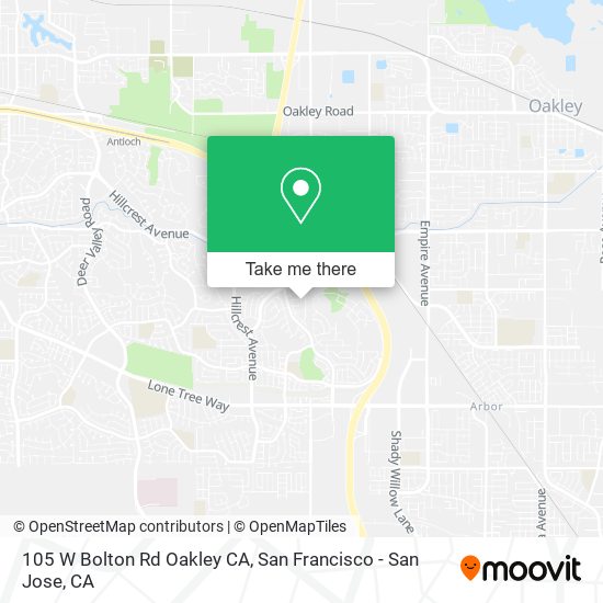 105 W Bolton Rd Oakley CA map