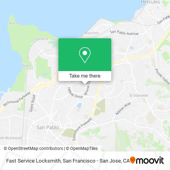 Mapa de Fast Service Locksmith