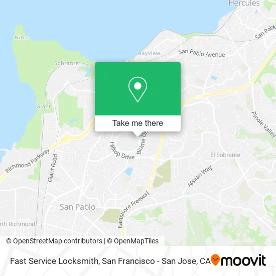 Mapa de Fast Service Locksmith