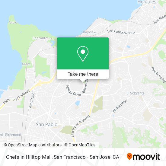 Mapa de Chefs in Hilltop Mall