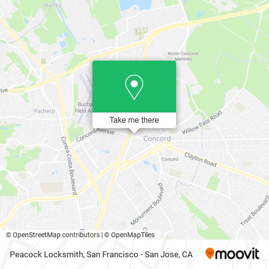 Mapa de Peacock Locksmith
