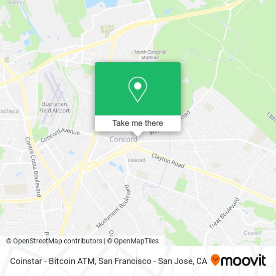 Mapa de Coinstar - Bitcoin ATM