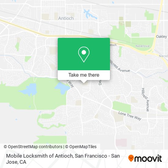 Mobile Locksmith of Antioch map