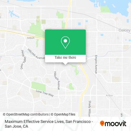 Mapa de Maximum Effective Service Lives
