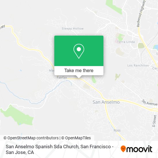 San Anselmo Spanish Sda Church map