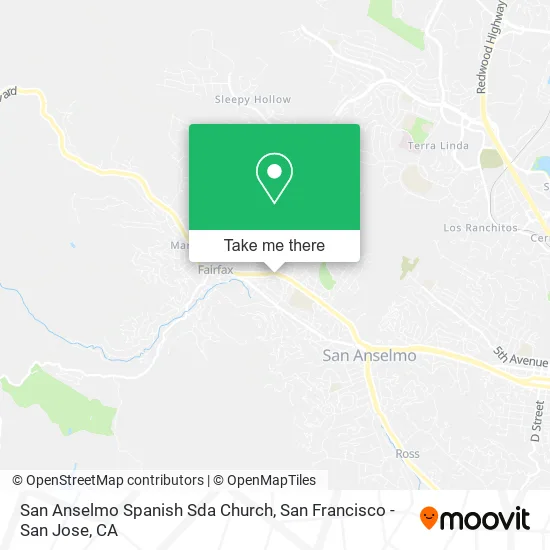 Mapa de San Anselmo Spanish Sda Church