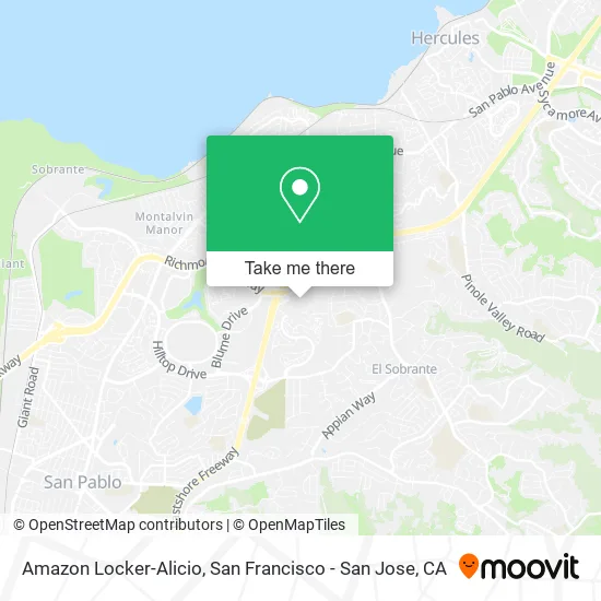 Mapa de Amazon Locker-Alicio