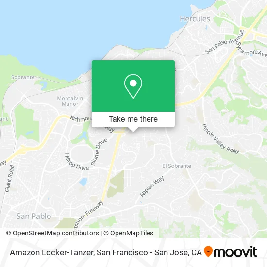 Mapa de Amazon Locker-Tänzer