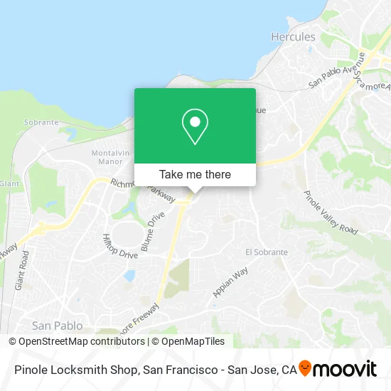 Pinole Locksmith Shop map