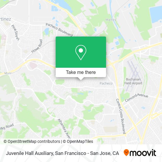 Juvenile Hall Auxiliary map