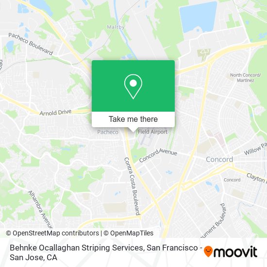 Behnke Ocallaghan Striping Services map