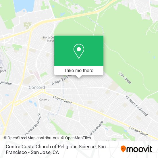 Mapa de Contra Costa Church of Religious Science