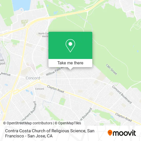 Contra Costa Church of Religious Science map