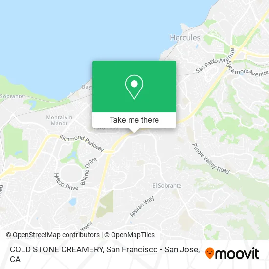 Mapa de COLD STONE CREAMERY