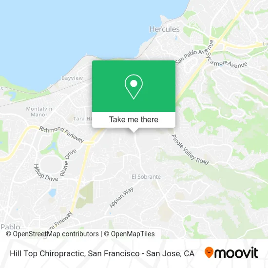 Hill Top Chiropractic map