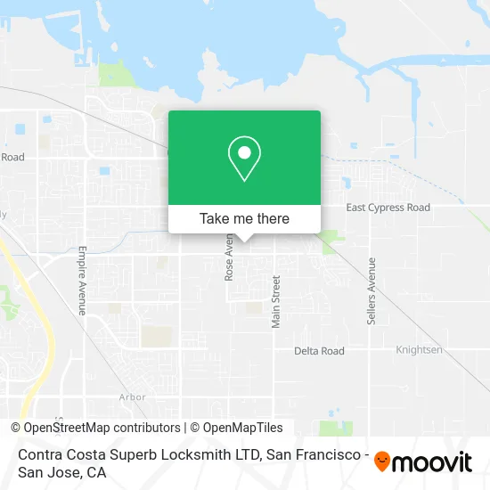 Contra Costa Superb Locksmith LTD map