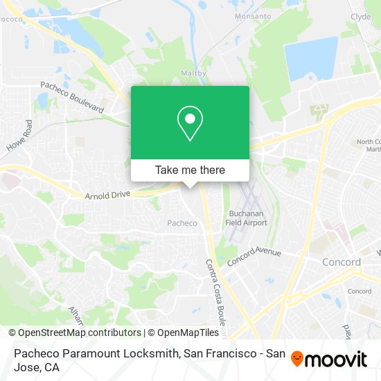Mapa de Pacheco Paramount Locksmith