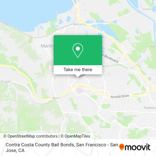 Contra Costa County Bail Bonds map