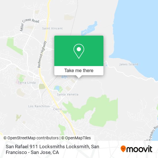 San Rafael 911 Locksmiths Locksmith map
