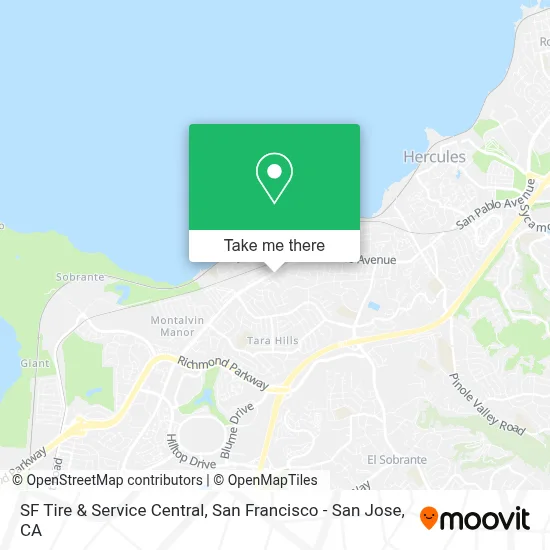 SF Tire & Service Central map