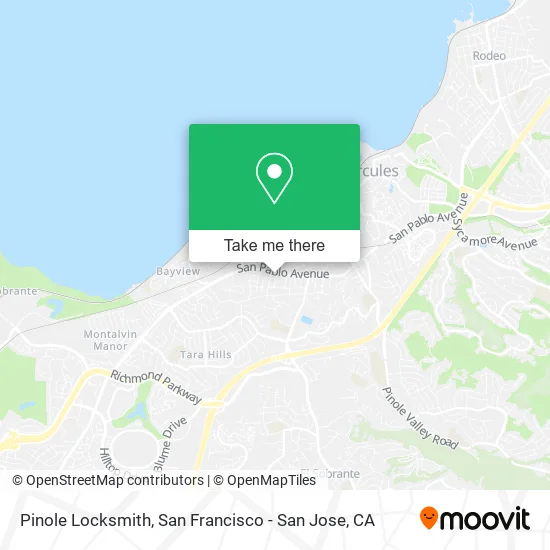 Mapa de Pinole Locksmith