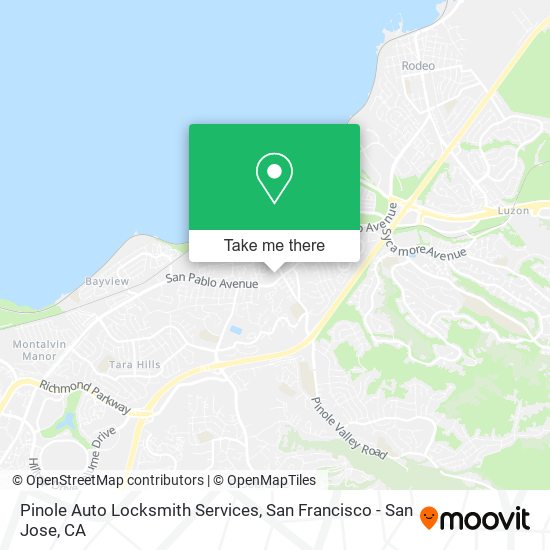 Pinole Auto Locksmith Services map
