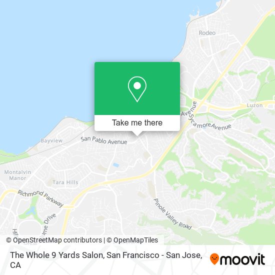 The Whole 9 Yards Salon map