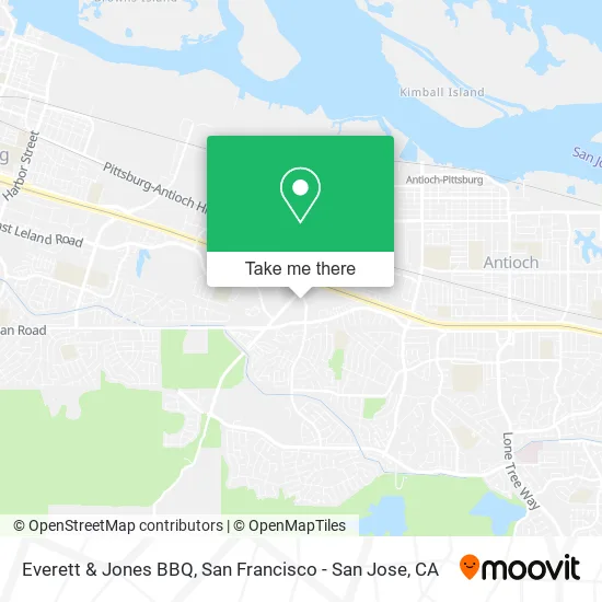Everett & Jones BBQ map