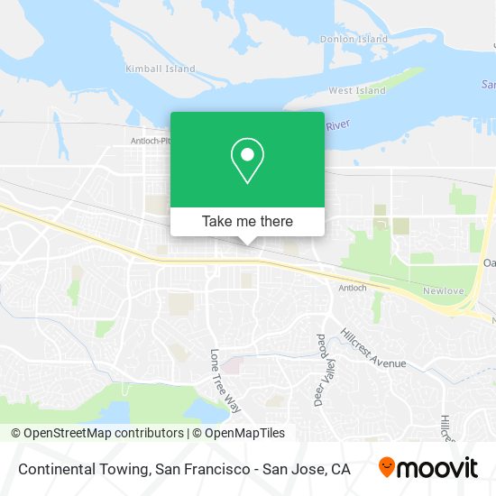 Mapa de Continental Towing