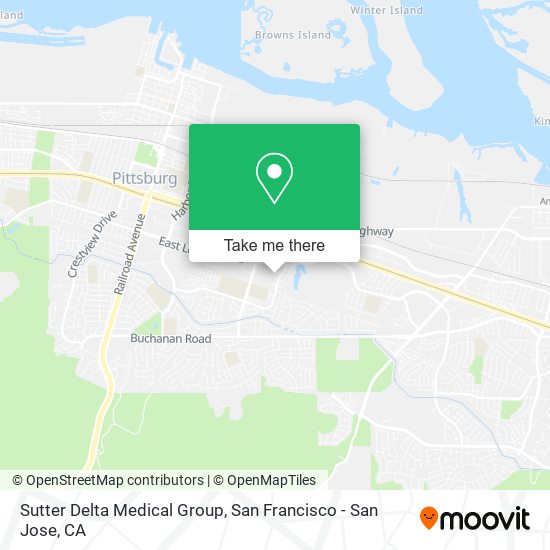 Mapa de Sutter Delta Medical Group