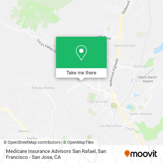 Mapa de Medicare Insurance Advisors San Rafael