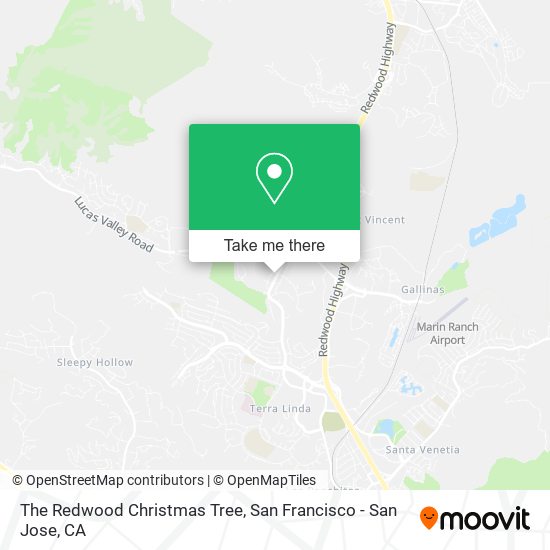The Redwood Christmas Tree map