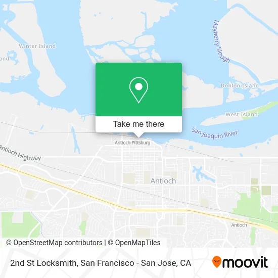 2nd St Locksmith map