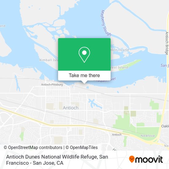 Antioch Dunes National Wildlife Refuge map