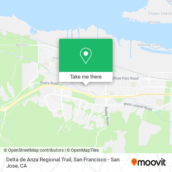 Mapa de Delta de Anza Regional Trail